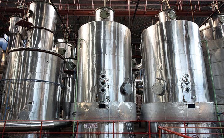 Food industry evaporator tanks with ATEX zones