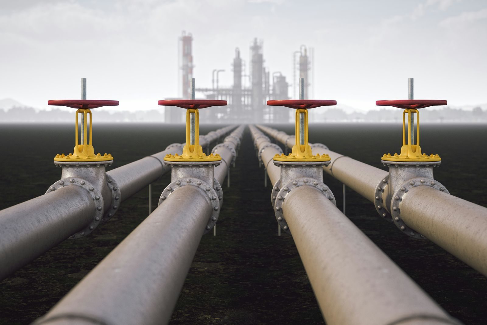 Oil and gas pipeline valve in a hazardous area